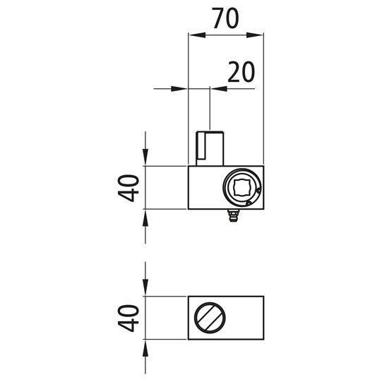 Tarpaulin tensioning gear f. hand crank, primed on both sides