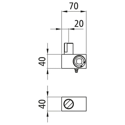 Tarpaulin tensioning gear f. hand crank, primed on both sides