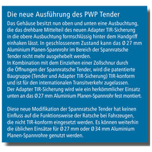 Tensioning ratchet PWP Tender, L, square. 12 mm, hot-dip galvan