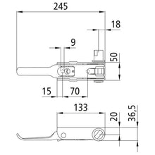 Tensioning ratchet PWP Tender, L, slotted attachment, hot-dip g