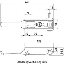 Tensioning ratchet PWP Tender, R, square 12 mm