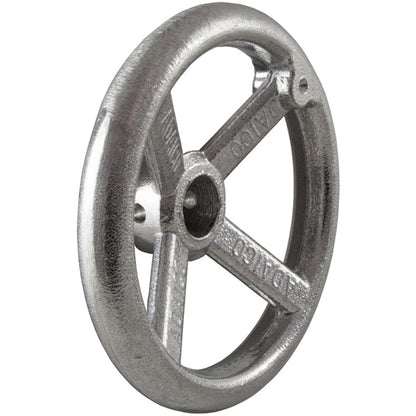 Kiinnitysvaihteen käsipyörä, ulko-Ø 124,5 mm, alumiinia