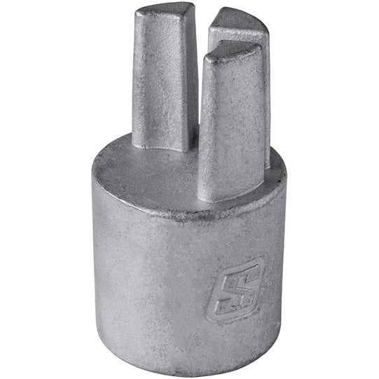 Suer SS insert bottom f. aluminium tube Ø 34 mm, w. slot