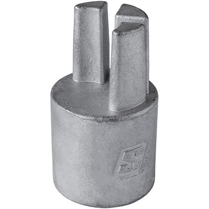 Suer SS insert bottom f. aluminium tube Ø 34 mm, w. slot