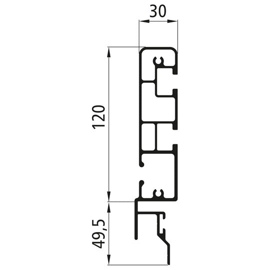 PWP front end bar 120 mm, anodized