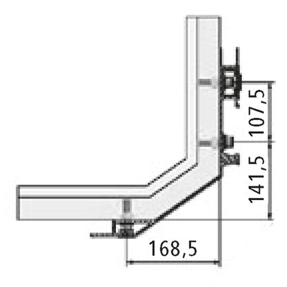 PWP end beam end wall trailer, L 2550 mm