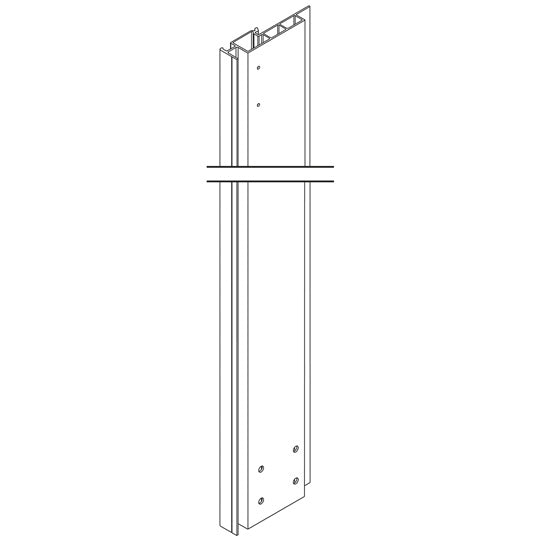 PWP aluminum pillar, left