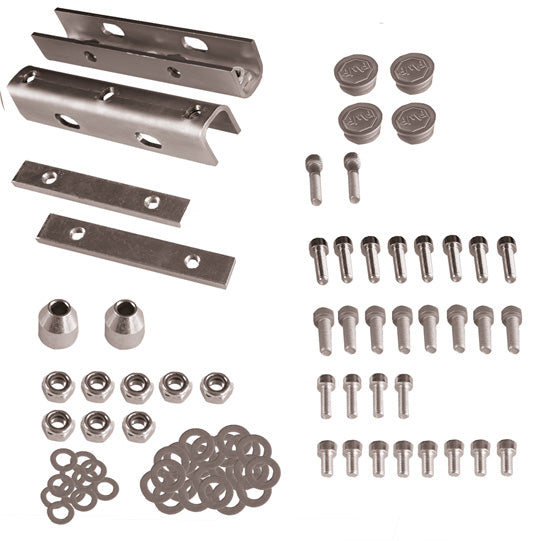 PWP skruvanslutningsmonteringssats för släpvagnssats i aluminium, topp