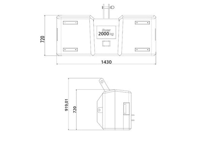 SM2000 heavy concrete weight cat. II, red