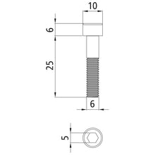 Sexkantsskruv, galvaniserat stål, M6 x 25 - 8.8, DIN 912