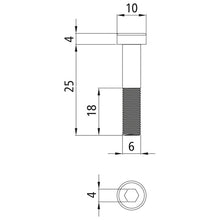 Cheese head screw, galvanized steel, M 6 × 25 - 8.8, DIN 7984