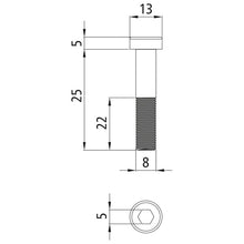 Kuusiokantaruuvi M 8x25 DIN 7984.SS A2