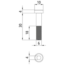 Cheese head screw, galvanized steel, M 6 × 30 - 8.8, DIN 7984