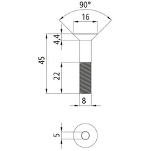 Försänkt skruv, insex, M8 × 45 - 8,8, ISO 10642