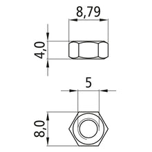 Sexkantsmutter, förzinkad, M 5
