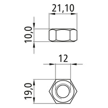 Sexkantsmutter, förzinkad, M 12