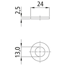 Bricka, galvaniserad, innerdiameter 13 mm