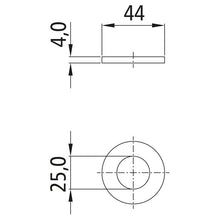 Bricka, galvaniserad, innerdiameter 25 mm