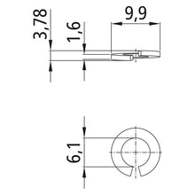 Fjäderbricka, förzinkad, DIN 7980, för M 6-gänga