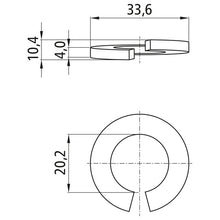 Fjäderbricka, förzinkad, A 20, inner-Ø 20,2 mm för M 20-gänga