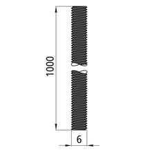 Threaded rod, galvanized, M6 x 1000, 4.6