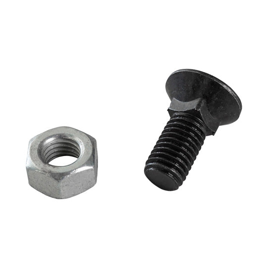 Försänkt/plogskruv, svart, M12 x 30 - 8,8, med muttrar