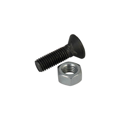 Försänkt/plogskruv, svart, M12 x 40 - 10.9, med muttrar