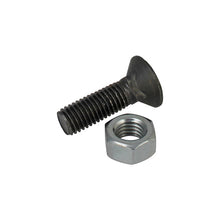 Försänkt/plogskruv, svart, M12 x 80 - 10.9, med muttrar