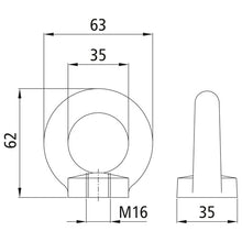 Ringmutter, förzinkad, DIN 582/ISO 3266, M 16