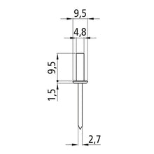 Closed blind rivet with flat head, aluminum, 4.8 x 9.5