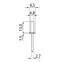 Sluten blindnit med platt huvud, aluminium, 4,8 x 13
