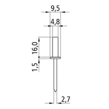 Sluten blindnit med platt huvud, aluminium, 4,8 x 16