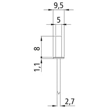 Öppen blindnit med platt huvud, aluminium, 5,0 x 8,0