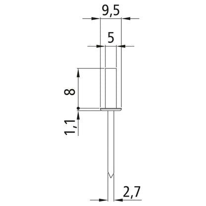 Öppen blindnit med platt huvud, aluminium, 5,0 x 8,0
