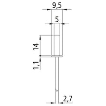 Öppen blindnit med platt huvud, aluminium, 5,0 x 14,0