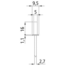 Öppen blindnit med platt huvud, aluminium, 5,0 x 16,0