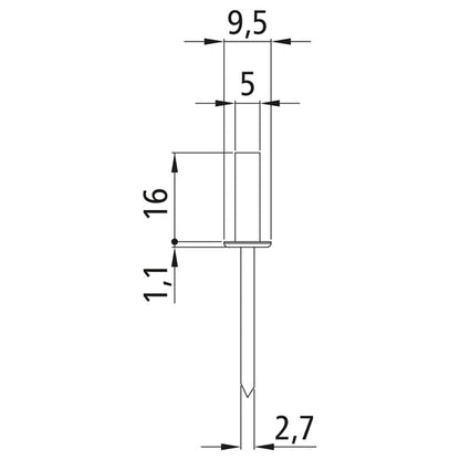 Öppen blindnit med platt huvud, aluminium, 5,0 x 16,0