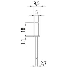 Öppen blindnit med platt huvud, aluminium, 5,0 x 18,0