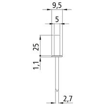 Öppen blindnit med platt huvud, aluminium, 5,0 x 25,0
