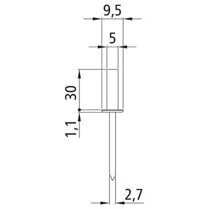 Öppen blindnit med platt huvud, aluminium, 5,0 x 30,0