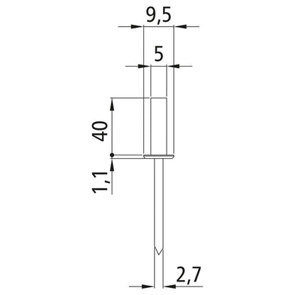 Öppen blindnit med platt huvud, aluminium, 5,0 x 40,0