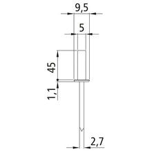 Öppen blindnit med platt huvud, aluminium, 5,0 x 45,0