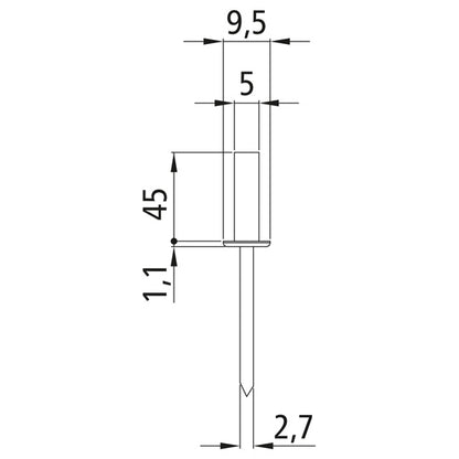 Öppen blindnit med platt huvud, aluminium, 5,0 x 45,0