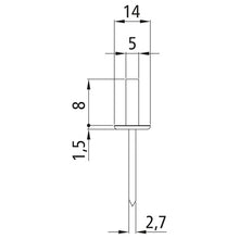 Blindnit med stort huvud, galvaniserad aluminium/stål, 5 x 8