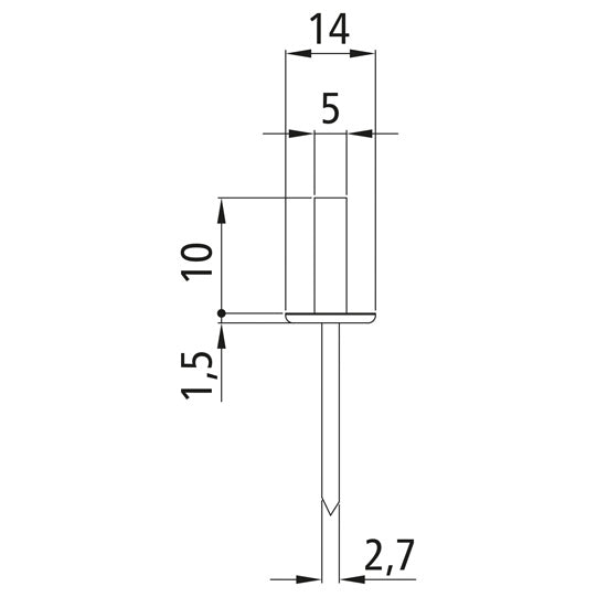 Blindnit med stort huvud, galvaniserad aluminium/stål, 5 x 10