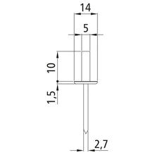 Blindnit med stort huvud, galvaniserad aluminium/stål, 5 x 10
