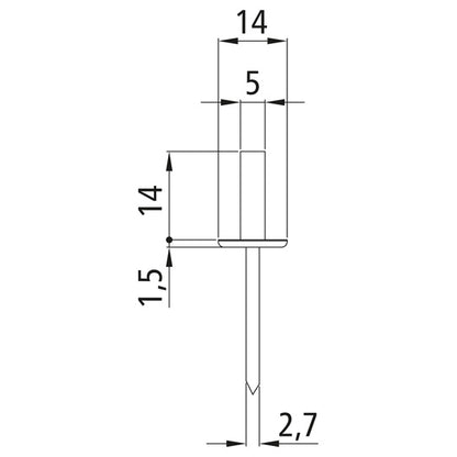Blind rivet with large head, galvanized aluminium/steel, 5 x 14