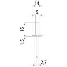 Blindnit med stort huvud, galvaniserad aluminium/stål, 5 x 16