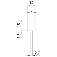 Blindnit med stort huvud, galvaniserad aluminium/stål, 5 x 18