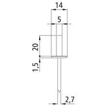 Blindnit med stort huvud, galvaniserad aluminium/stål, 5 x 20